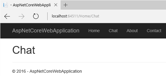 Chat 페이지 실행